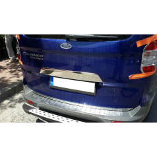 Планка над номером (нерж) Carmos - Турецька сталь для Ford Courier 2014-2023 рр