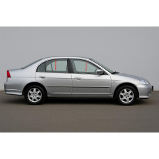 Зовнішня окантовка вікон (4 шт нерж) Carmos - Турецька сталь для Honda Civic Sedan VII 2001-2006 рр