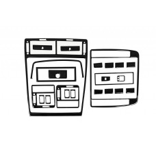 Накладки на панель Чорний колір для Ford Galaxy 1995-2006 рр