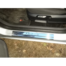 Накладки на пороги Carmos V2 (4 шт. нерж.) для Ford Focus III 2011-2017 рр