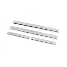 Накладки на пороги Carmos V2 (4 шт нерж.) для Fiat Linea 2006-2018 рр