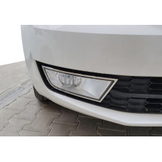 Накладки на ПТФ (2 шт) OmsaLine - Італійська нержавійка для Skoda Octavia III A7 2013-2019 рр