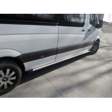 Бокові пороги DOT-Line (2 шт. Алюм.) Середня база для Volkswagen Crafter 2006-2016 рр