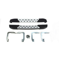 Бокові пороги DOT-Line за колесом (2 шт. Алюм.) Середня база для Volkswagen Crafter 2006-2016 рр