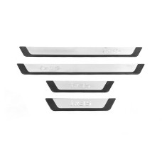 Накладки на пороги Omsa Flexill (4 шт нерж) для Hyundai IX-35 2010-2015 рр