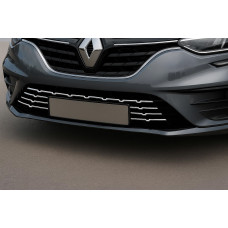 Накладки на бампер 2021-2026 (7 шт нерж) для Renault Megane IV рр