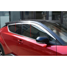 Окантовка вікон OmsaLine (4 шт. нерж.) для Toyota C-HR 2016-2023 рр