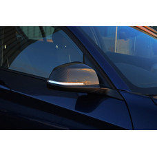 Накладки на дзеркала (2 шт, натуральний карбон) для бмв 1 серія F20/F21 2011-2019 рр