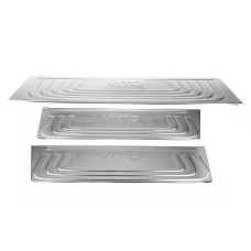 Накладки на внутрішні пороги OmsaLine (3 шт, нерж) для мерседес Vito/V-class W447 2014- рр