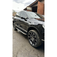 Бокові пороги BlackLine (2 шт алюміній) для Volkswagen Touareg 2010-2018 рр