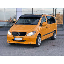 Козирьок на лобове скло (чорний глянець, 5мм) для мерседес Vito W639 2004-2014 рр
