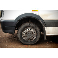 Накладки на арки широкі (4 шт, чорні) для мерседес Sprinter W906 2006-2018 рр