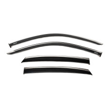 Вітровики з хромованим молдингом (4 шт Niken) для Honda Civic Sedan 2021- рр