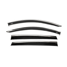 Вітровики з хромованим молдингом (4 шт Niken) для Hyundai Santa Fe 4 2018-2023 рр