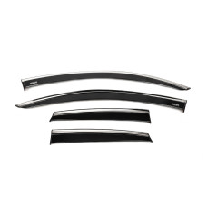 Вітровики з хромованим молдингом (4 шт Niken) для Opel Crossland X 2017-2024 рр