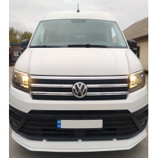 Накладки на решітку (4 шт нерж) Carmos - Турецька сталь для Volkswagen Crafter 2016- рр