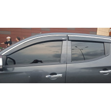 Вітровики з хромованим молдингом (4 шт Niken) для Fiat Fullback 2016- рр
