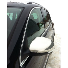 Накладки на дзеркала (2 шт. нерж) Carmos - Турецька сталь для Volkswagen Tiguan 2007-2016 рр