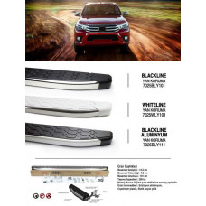 Бокові пороги Blackline (2 шт. алюміній) для Toyota Hilux 2015- рр