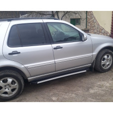 Бокові пороги Maya V1 (2 шт. алюміній) для мерседес ML W163 1997-2005 рр