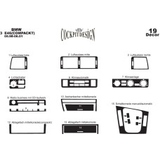 Накладки в салон (Compact) Титан для бмв 3 серія E46 1998-2006 рр