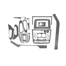 Накладки на панель (Meric, повний комплект) 2004-2006, Карбон для мерседес Vito W639 рр