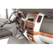 Комплект накладок на панель (Meric, 19 деталей) Карбон для мерседес Sprinter W906 2006-2018 гг