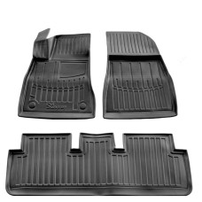 Килимки Stingray 3D Highland 2023-2026 (3 шт, поліуретан) для Tesla Model 3 2017- рр