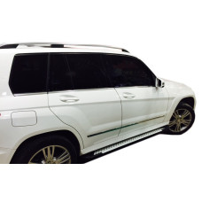 Бокові пороги Allmond Grey (2 шт, алюміній) для мерседес GLK сlass X204 2008-2015 рр