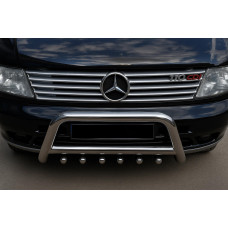 Накладки на решітку (10 частин, нерж) OmsaLine - Італійська нержавійка для мерседес Vito W638 1996-2003 рр