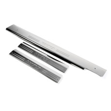 Накладки на внутрішні пороги OmsaLine (3 шт, нерж) для мерседес Vito W638 1996-2003 рр