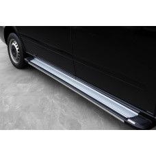Бокові пороги Rainbow (2 шт. Алюміній) Довга (ExtraLong) для мерседес Vito W639 2004-2014 рр