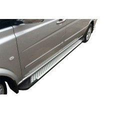 Бокові пороги Allmond Grey (2 шт., Алюміній) Довга (ExtraLong) для мерседес Vito/V-class W447 2014- рр
