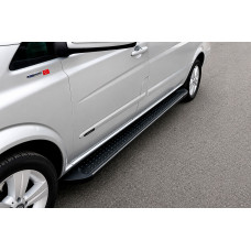 Бокові пороги Allmond Black (2 шт., Алюміній) Довга (ExtraLong) для мерседес Vito/V-class W447 2014- рр