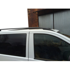 Рейлінги чорні CAN Оригінальний дизайн (метал. ніжки) Коротка база (Short/Compact) для мерседес Viano 2004-2014 рр