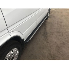 Бокові пороги Maya (2 шт., алюміній) Середня база для мерседес Sprinter W901/902/903/904/905 1995-2006 рр
