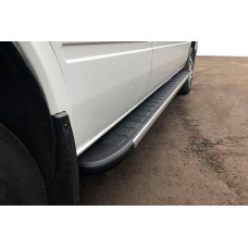 Бокові пороги Duru (2 шт., Алюміній) Довга база для мерседес Sprinter W901/902/903/904/905 1995-2006 рр