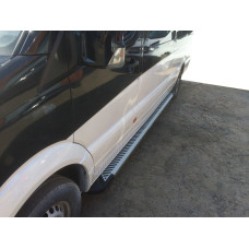 Бокові пороги Line (2 шт., Алюміній) Середня база для мерседес Sprinter W906 2006-2018 рр