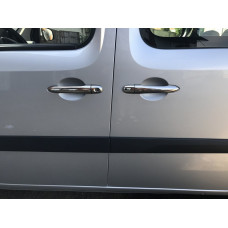 Накладки на ручки (нерж) 4 шт, Carmos - турецька сталь для мерседес Citan 2013-2021 рр