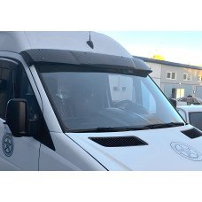 Козирьок на лобове скло V-3 (чорний глянець 5мм) для Volkswagen Crafter 2006-2016 рр