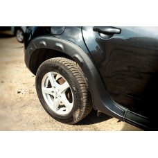 Накладки на арки з виступами (8 шт пластикові) DDU - Україна для Dacia Duster 2008-2018 рр