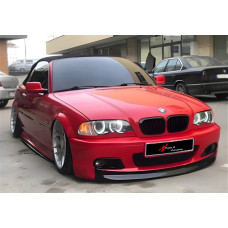 Передня Lip накладка DPT V-2 (Для M Sport, чорний глянець) для бмв 3 серія E46 1998-2006 рр