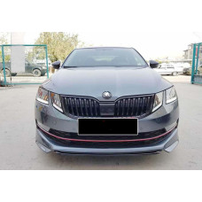 Передня Lip накладка DPT V-1 (2017-2019 Під фарбування) для Skoda Octavia III A7 рр
