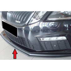 Передня Lip накладка DPT V-2 (2017-2019 RS чорний глянець) для Skoda Octavia III A7 рр