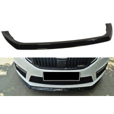 Передня Lip накладка DPT V-3 (2013-2017 RS чорний глянець) для Skoda Octavia III A7 рр