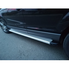 Бокові пороги Maya V2 (2 шт. алюміній) для Ауди Q7 2005-2015 рр