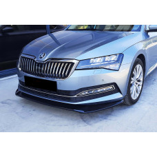 Передня Lip накладка DPT V-3 (2015-2020 чорний глянець) для Skoda Superb рр