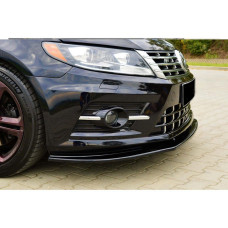 Передня Lip накладка DPT (для R-Line 2008-2011 чорний глянець) для Volkswagen Passat СС рр