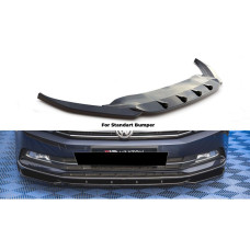 Передня Lip накладка DPT V-1 (2015-2019 чорний глянець) для Volkswagen Passat B8 рр