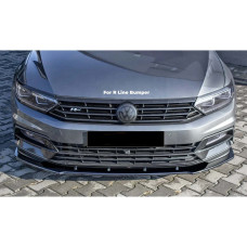 Передня Lip накладка DPT V-1 (для R-Lİne 2015-2019 чорний глянець) для Volkswagen Passat B8 рр